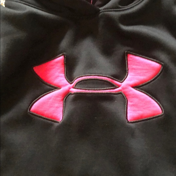 black and pink under armor sweatshirt hoodie - Picture 3 of 3